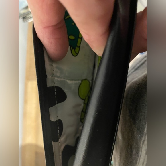 Disney Couture by Loop Mickey & Minnie Mouse Wallet Black & Blue Stripes - Picture 7 of 9